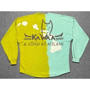 Disney Spirit Jersey Small Green Kawaa Luau at Aulani Mickey Mouse Aloha Shirt *